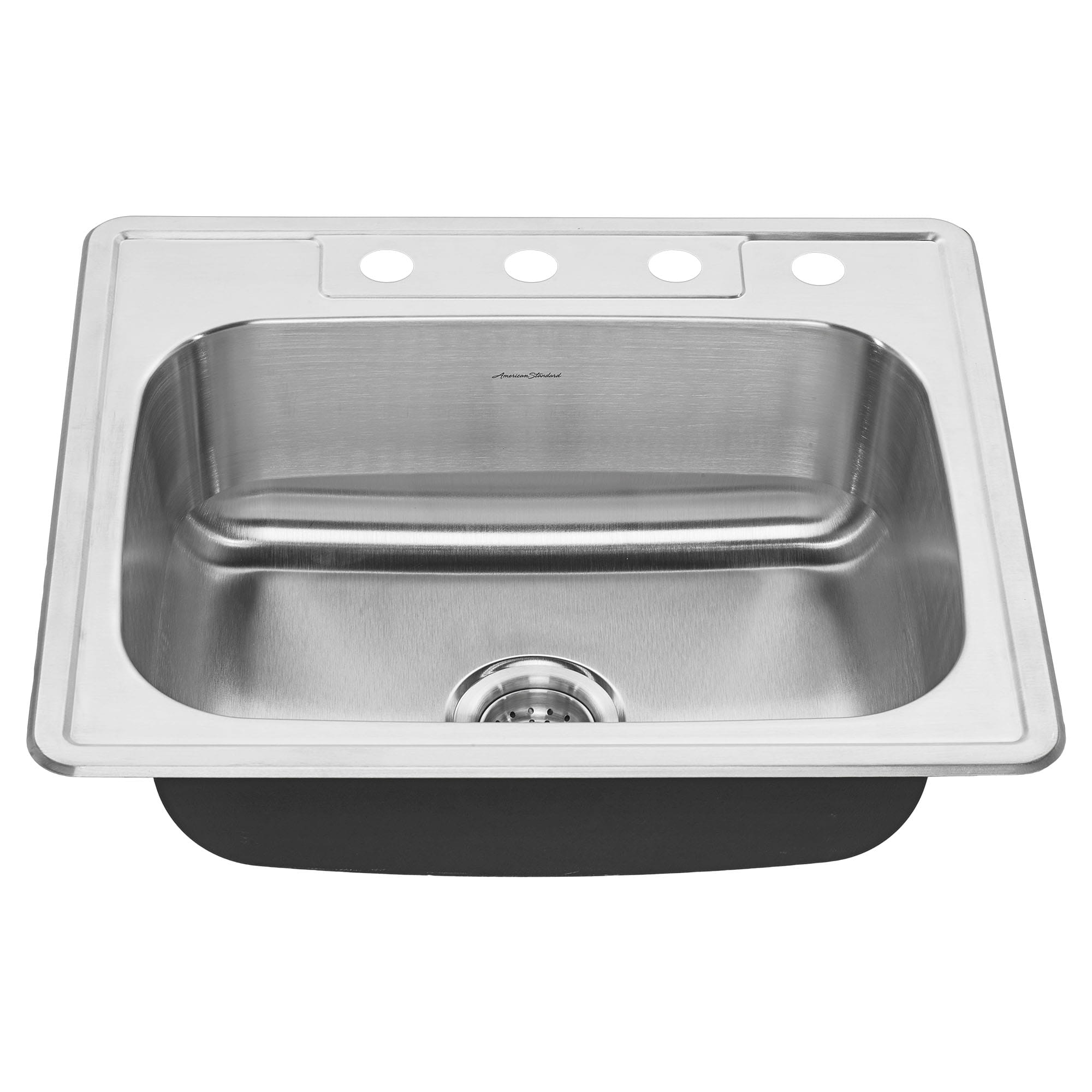 Colony® 25 X 22 Inch Stainless Steel 4 Hole Top Mount Single Bowl Ada